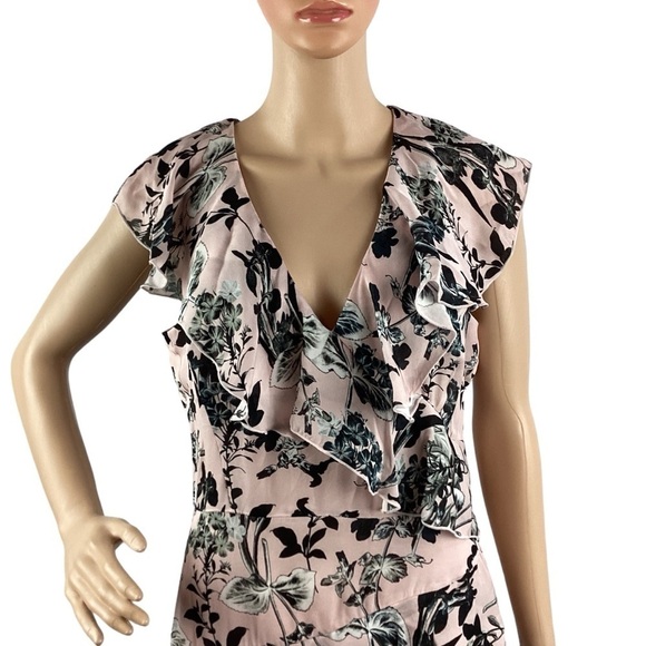 Parker Dorothy Silk Dress Size 8 Pearl Paradise Pink - Picture 2 of 7